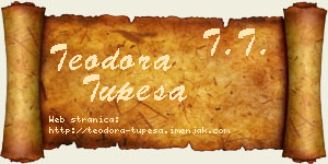 Teodora Tupeša vizit kartica